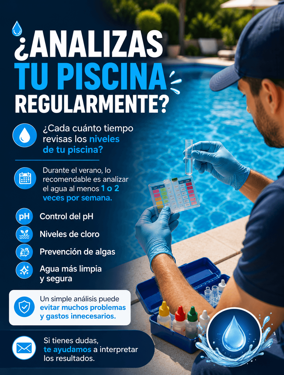 ¿Cada cuánto analizar el agua de tu piscina?